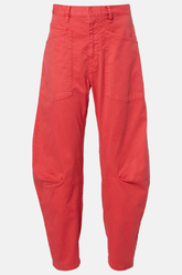 Nili Lotan Shon Pant - Vintage Washed Faded Red