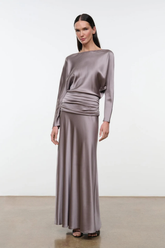 Staud Freda Silk Dress - Zinc