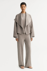 Soft Goat Short Coat - Greige