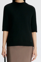 Loulou de Saison Ruth Short Sleeve Top - Black