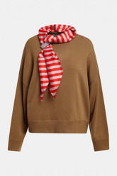 Essentiel Antwerp Kurtis Pullover With Scarf - Camel Club