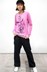 Freecity Basicgoodness Schulz Supervintage Yumm Raglan - Snoopy Pinkpowder