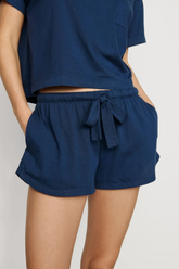 Eberjey Aloe Infused Cotton The Short - Navy