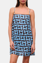 Staud Laura Linen Mini Dress - Seahorse