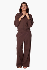 Tkees CloudSoft Zip Up Hoodie - Dark Chocolate