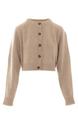 Loulou de Saison Heike Cropped Cardigan - Coast Beige