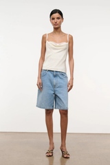 Staud Evangeline Silk Top - Ivory
