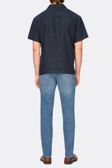 DL1961 Men's Hugh Shirt - Classic Navy Linen