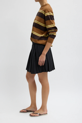 Tibi Summer Nylon Pull On Mini Skirt - Black