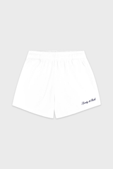 Sporty & Rich Signature Logo Terry Short - White Light Navy