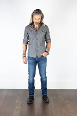 Jude Neale Denim Axe Slim Straight Fit - Oxford