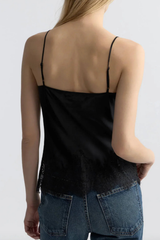 Nili Lotan Nadine Lace Cami Top - Black