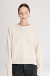 Loulou de Saison Breha Sweater With Piping - Ivory