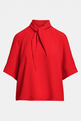 Essentiel Antwerp Kassie Neck Tie T-Shirt - Firestarter