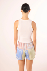 Misa Elam Short - Pastel Tiles Satin