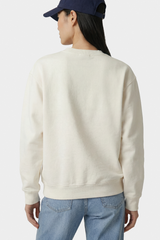 Sporty & Rich Varsity Crest Crewneck - Ecru Navy