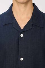 DL1961 Men's Hugh Shirt - Classic Navy Linen