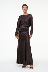 Staud Freda Silk Dress - Earth