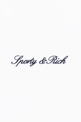 Sporty & Rich Signature Logo Terry Short - White Light Navy