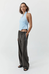 St. Agni Wool Everyday Pants - Mulch