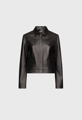 Loulou de Saison Ascot Leather Jacket - Black
