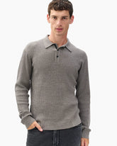 Rag & Bone Men's Crawford Wool-Cashmere Polo Sweater - Brown