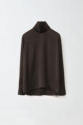 Fabiana Filippi Viscose Satin Shirt - Marrone