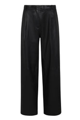 SPRWMN Paloma Leather Pleated Trousers - Black