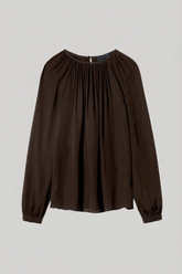 Nili Lotan Saint Tropez Top - Chocolate Brown