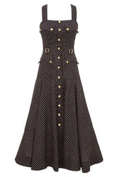 Zimmermann Luna Cargo Picnic Dress - Black Dot