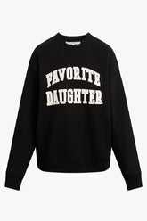 Favorite Daughter The Collegiate Sweatshirt - Black/ Pale Pink