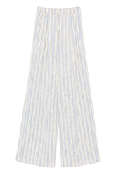 Forte Forte Striped Straight Cut Trousers - Striped Plume
