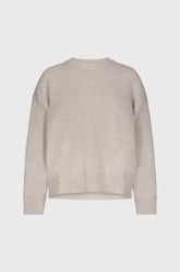 Loulou de Saison Pia Crewneck Sweater - Stone Melange