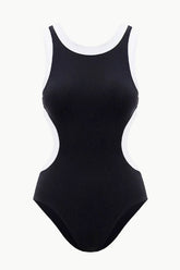 Staud Dolce One Piece Swimsuit - Black/ White