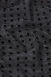 Frame The Mesh Polka Dot Top - Black