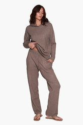Tkees Sweater Hoodie - Heather Brown