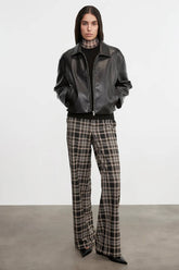Enza Costa Leather Minimal Jacket - Black