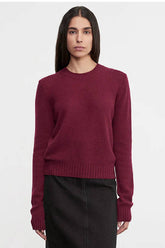 Enza Costa Cashmere Easy Long Sleeve Crew - Barolo