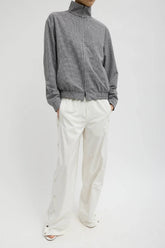 Tibi Nylon Snap Pull On Jogger - White