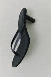 St. Agni Woven Thong Heel - Black