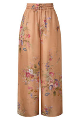 Zimmermann Patience Relaxed Pant - Tan Floral