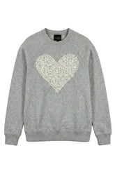 Le Superbe Prep Love Crewneck Sweatshirt - Heather Grey
