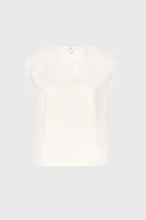 Loulou de Saison Daika Boxy V-Neck Top - Ivory