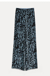 Forte Forte "Moiré" Print Velvet Pants - Stone