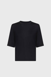 Loulou de Saison Nala Fine Short Sleeve Top - Black