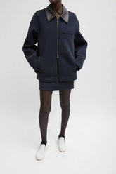 Tibi Bonded Twill Unisex Workmen Jacket - Navy