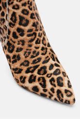 Veronica Beard Lisa Stretch Kitten-Heel Bootie - Leopard