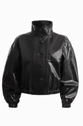 Dodiee KATE Leather Bomber - Black
