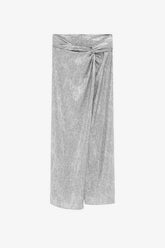 Iro Tyzio Lurex Skirt - Grey Lurex