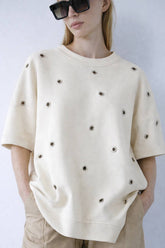 Uli Shneider Sweat Eyelot T-Shirt - Off White